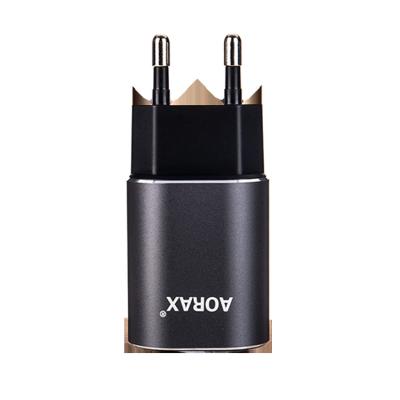 China Mobile Phone AORAX OEM ODM Customized Dual USB Ports 5V 2.1A USB Fast Phone Charger 2 In 1 AUTO-ID Charger for sale