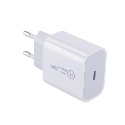 China PD20W Fast Type-C Mobile Phone Charger Port Fits iPone12, 11EU USA 18W Mobile Phone Charger for sale