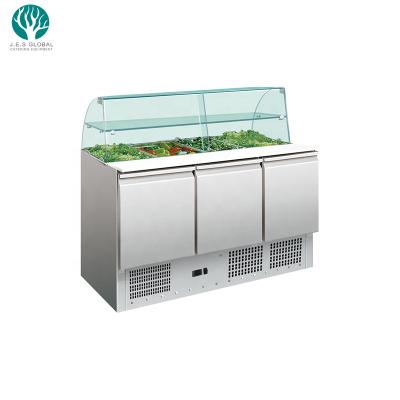 China Hot Sale SS201 / 304 Stainless Steel Kitchen Saladette Table Pre Commercial Fridge - SQ903V for sale