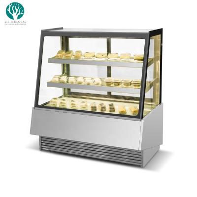 China Single-temperature front opening commercial glass cake display cabinet with CE for sale