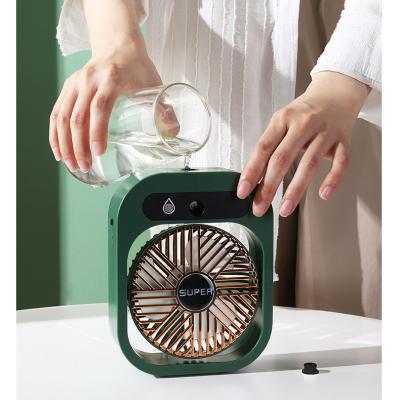 China Usb Fan Mini Refrigeration Air Conditioner Portable Mini Mister Fans Cooler Desktop Fan Table with Humidifier for sale