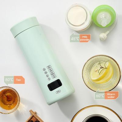 China Carry On Stainless Steel Hot Smart Thermos Electric Mug Time Portable Household Mug Hot Kettle Mug Boiling Electric Gift for sale