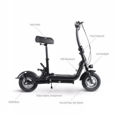 China Hot Sale 350w DDP Home Delivery Electric Scooter Two Wheel Unisex Foldable Electric Scooter for sale