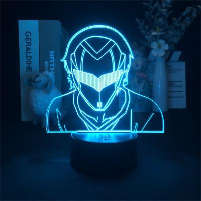 China Anime Industrial Terror In Resonance Nine Figure Led Night Light For Kid Bedroom Decor Night Light Birthday Gift Manga Table 3d Lamp Acrylic for sale