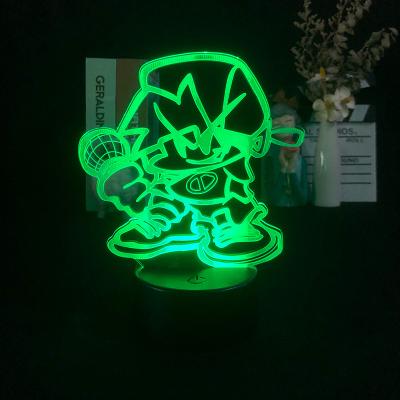 China Funkin Industrial Night Friday Night Neon Lamp Anime 3D LED Running Light For Game Room Decor USB Acrylic Night Light for sale