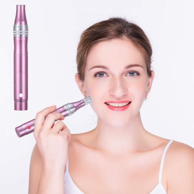 China Anti-Puffiness Skin Care Derma Pen 5 Speeds Electric Wireless Microneedling Pen for sale