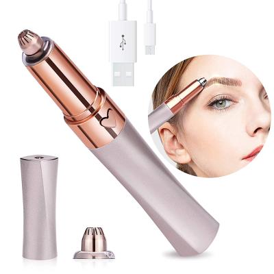 China Prepare Professional Portable Eyebrow Hair Remover Electric Ear Nose Eyebrow Trimmer With Logo for sale