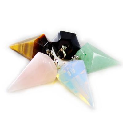 China USA Crystal Stone Products Cone Shape Colorful Pendants for sale