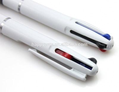 China Promotional Pen Advertising Feature Four Color Colorful Ballpoint Pen for sale