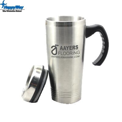 China Sustainable Promotion Stainless Steel Automatic Mug / Travel Mug With Handle MOQ 1000 PCS 0309012 for sale