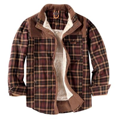 China Breathable Winter Add Wool Plaid Cotton Polyester Inner Jacket For Men Winter 2022 for sale