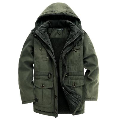 China Breathable OEM ODM Service Custom Warm Cotton Added Long Winter Jacket Men for sale