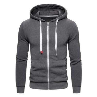 China Anti-pilling Sports Wear Custom Pullover Zipper Hoodie Polyester &Cotton Hoodies Men With Zipper for sale