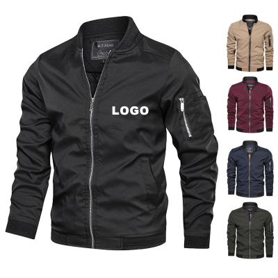 China De Logo Bomber Jacket Men Oem Zipper Streetwear Custom Made Coats Viable Fashion Varsity Baseball Jackets Plus Size Mens Jackets For Men 2021 for sale