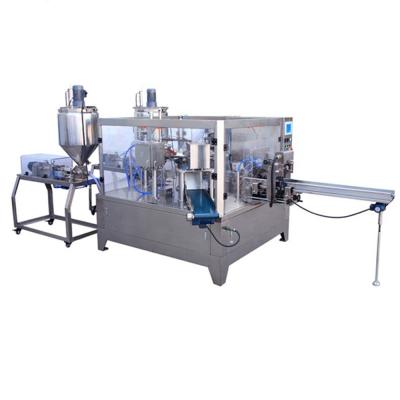 China Auto Liquid Preformed Pouch Food Bag-Date Pouch Packaging Premade Detergent Liquid Bag Rotary Packing Machine for sale