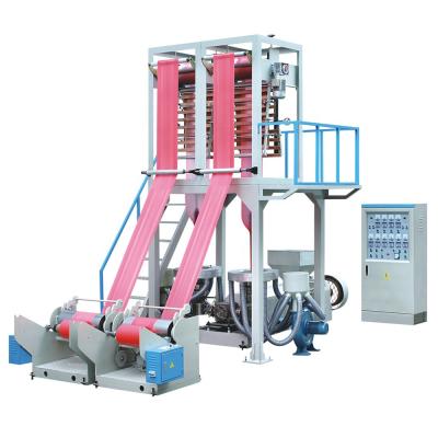 China Automatic High Output Double Head Double Film Die Rewinder HDPE LDPE PE Polyethylene Polyethylene Film Blowing Machine for sale