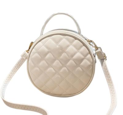 China Wholesale New Design Feature PU Prismatic Handbag Ladies Fashionable Circular Cross Body Bag For Girls Women Travel Hanging for sale