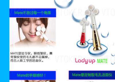 China Deep clean Beauty Care Cosmetics Lady up Sonic Face Massager Brushes for sale