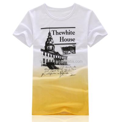 China Anti-pilling China Alibaba Color Bright Dip Dye T-shirt Online Shopping Custom T-shirt Printing For Men for sale