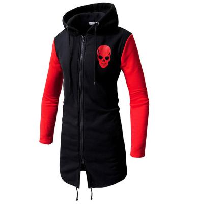 China Anti-pilling streetwear custom aplet zipper up printed mens black fleece hoodie for sale