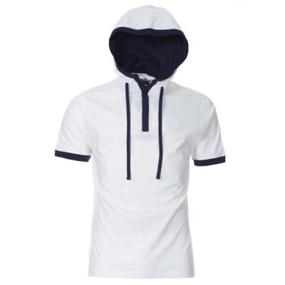 China Anti-pilling Men's Short Sleeve Pullover Hoodies for sale