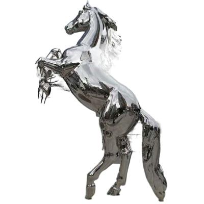 China Europe hot sale steel horse sculpture garden decoration mirror polished stainless steel life size horse sculpture for sale for sale