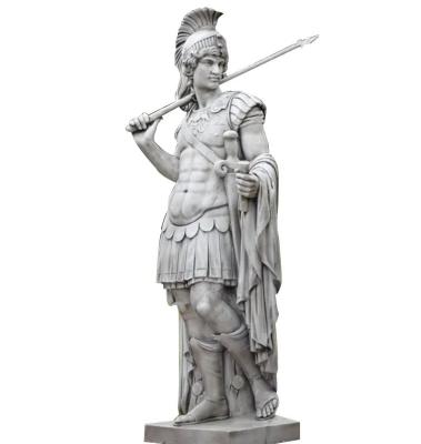 China Modern European Roman Statue Large Garden Statues Carving Outdoor Life Size Natural Stone White Marble Statues Sculpture for sale