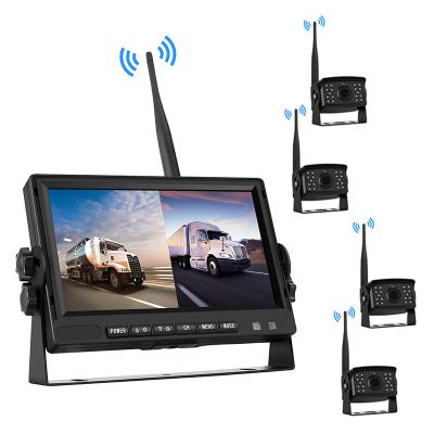 China 4 Channels Recording Dvr Quad View Truck Camera Recording System 1080p Digital Camera System Wireless Reversing for sale