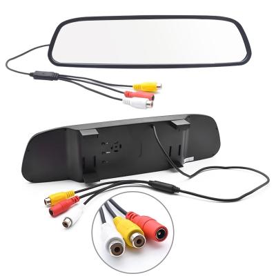 China Mirror Link Car Digital Rear View Mirror With 4.3 Inch Tft LCD Monitor Detail for sale