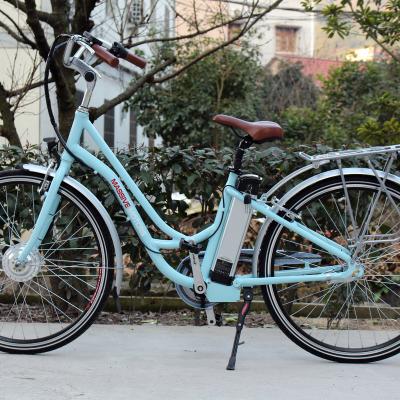 China 700cc Safeway saleAl alloy frame 36v 250w ebike7 speed women city aluminum electric bike CE Hot SaleAl City e bike Lady Ebicycle for sale