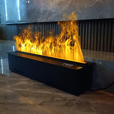 China Can Touch Flame Faux 3d Atomization Directly Led Electric Fireplace Decorate Fire Place Lead Water Vapor Mist Steam Fire Chimney for sale