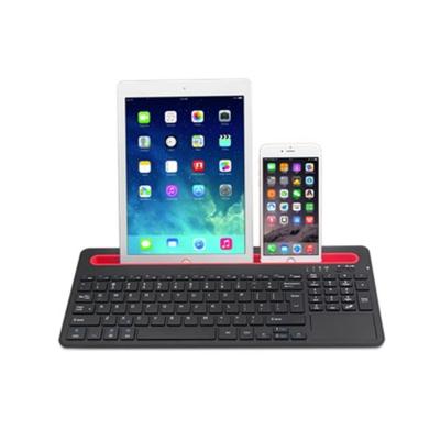 China OEM Universal Wireless Desktop Keyboard Touchpad B021 BT Slot Dual Channel Wireless Keyboard with Sturdy Stand for Tablet/PC/Mobile Phone for sale