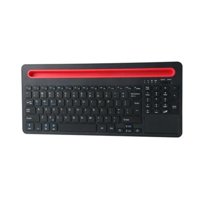 China Universal Wireless Touchpad B021 Desktop Keyboard For Tablet Smart Phone Stand Slot OEM Built-in Keyboard For IOS Android Win for sale