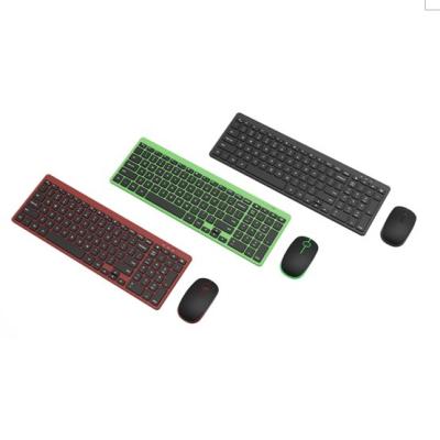 China OEM B072 Wireless Ultrathin Keyboard All In One 2.4G Wireless Computer Desktop Keyboard And Mouse Combo For PC Windows Computer Desk for sale