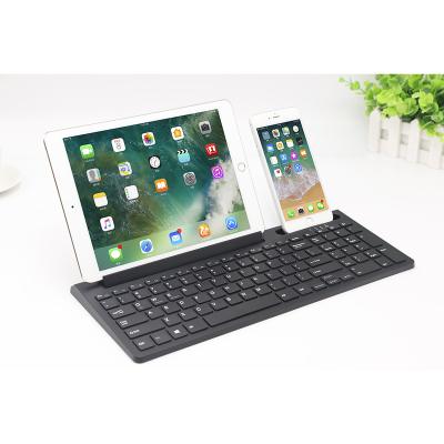 China Manufacture B051 Professional Wireless BT Keyboard With Slot For Tablet Mobile Phone Multi-channel Universal Keyboard for sale