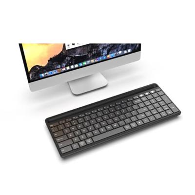 China B083 2.4G BT RGB Wireless Multi-Device Rechargeable Keyboard Stand Built-in Slot Compatible for iPad iPhone Laptop OEM Keyboard for sale