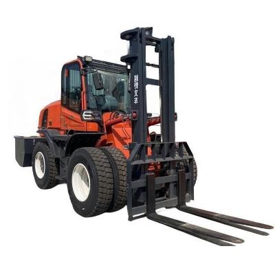 China High Efficiency 4Wd All Terrain Forklift 3 Ton Mini Rough Terrain Forklift Articulated Frame 4X4 Terrain Forklift for sale