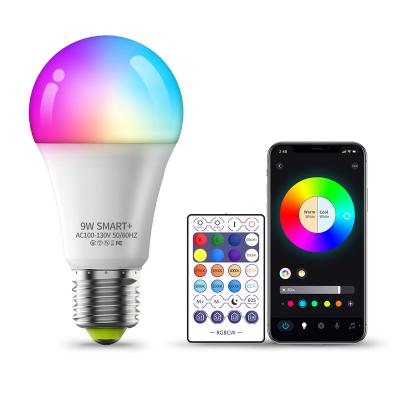 China 9w 10w Modern Remote Control Smart Bulb E26 E27 RGB Memory Function Smart Light Bulb for sale