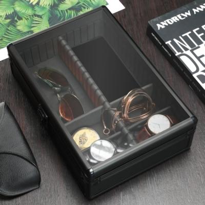 China Watch Storage Organizer Dropshipping 10 Grid Slots Aluminum Organizer Jewelry Box Watch Display Storage for sale