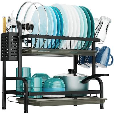 China Viable Roll Up Dish Drying Rack With Cup Holder For Kitchen Countertop Space Saver for sale