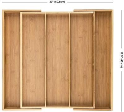 China Factory High Quality Expandable Bamboo Kitchen Drawer Organizer Viable For Kitchen Use for sale