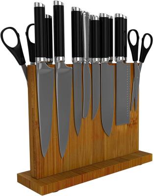 China Bamboo Magnetic Knife Block Knife Stocked Holder for sale