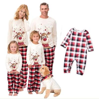 China Christmas Christmas QUICK DRY Pajamas Printed Long Sleeve Long Pants Matching Mom Son Daughter Father Deer For Family Clothes for sale