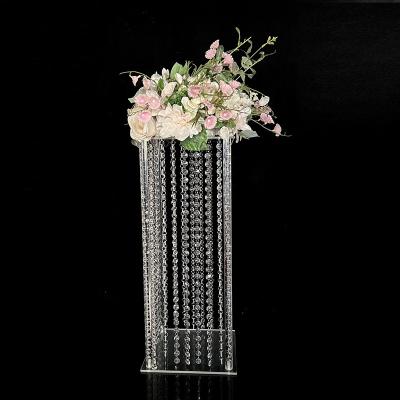 China Decoraive Road Lead Table Vase Wedding Centerpiece Acrylic Event Flower Stand For Hotel Party Home Decoration for sale