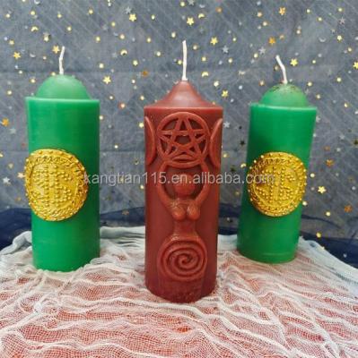 China Birthdays Wholesale Rituals Green Set Tarot Ceremony Magic Candle for sale