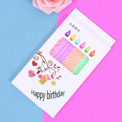 China Birthdays Wholesale Children's Cake 12 Birthday Candles Smokeless Wire Sticks Colorful Crystal Creative Birthday Candles for sale