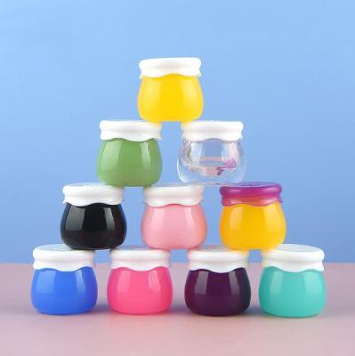 China Hot Sale Acrylic Cosmetic Colorful Plastic Scrubs Package Jar Lip Mask Jar for sale