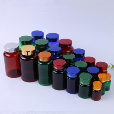 China Empty Pharmaceutical Medicine Bottles Empty Capsule Bottle Pills Bottle With Colorful Cap for sale