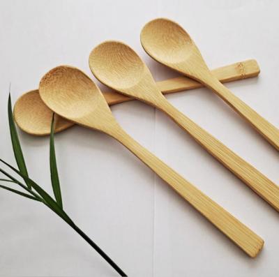 China Children's Bamboo Spoon Children's Rice Spoon Coffee Honey Dessert Wooden Spoon for sale