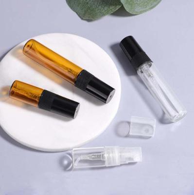 China 2ml 3ml 5ml Clear Cosmetic Empty Glass Spray Bottle Portable Perfume Spray Bottle for sale